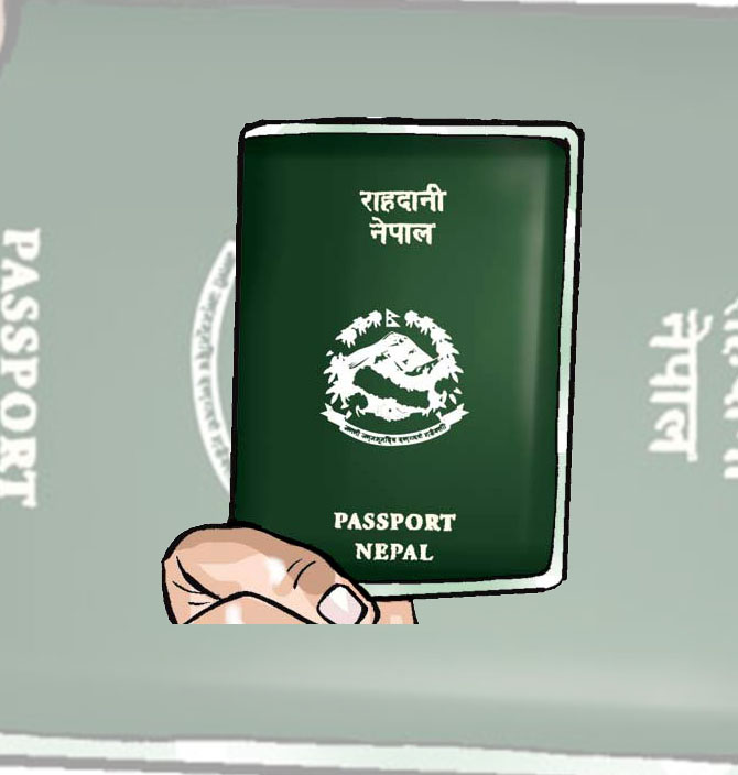 Passport in Nepali Embassy.