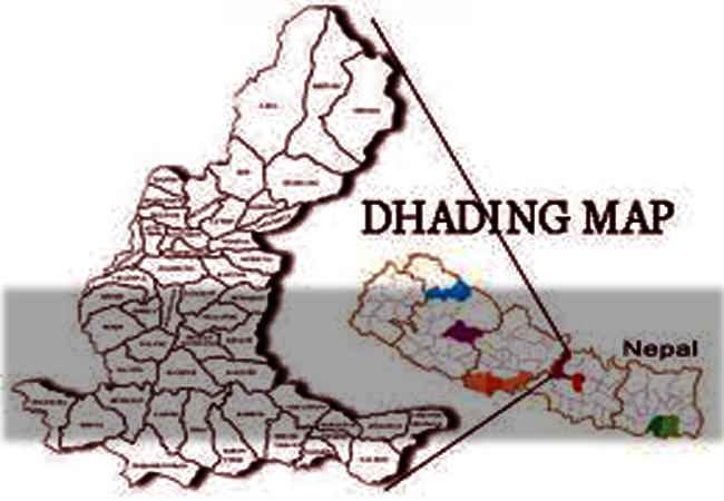 map of dhading