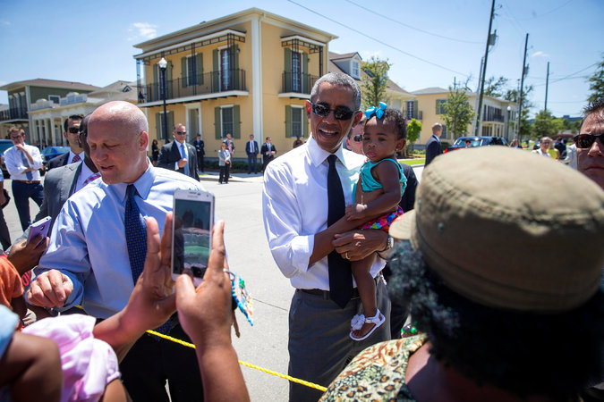 Obama, in New Orleans, Praises Results of Federal Intervention