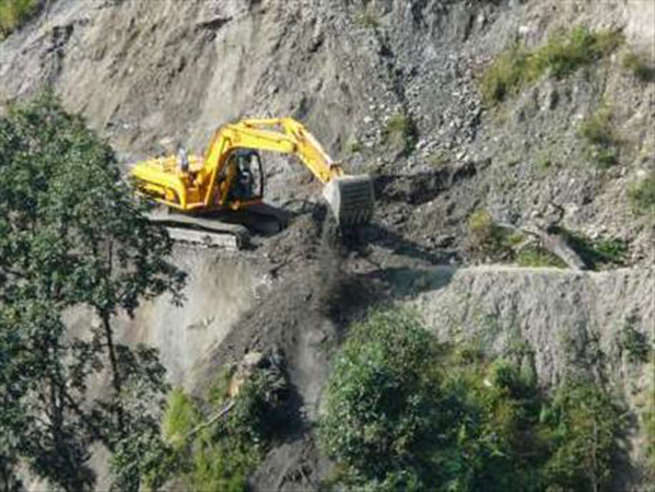 Nepali road construction